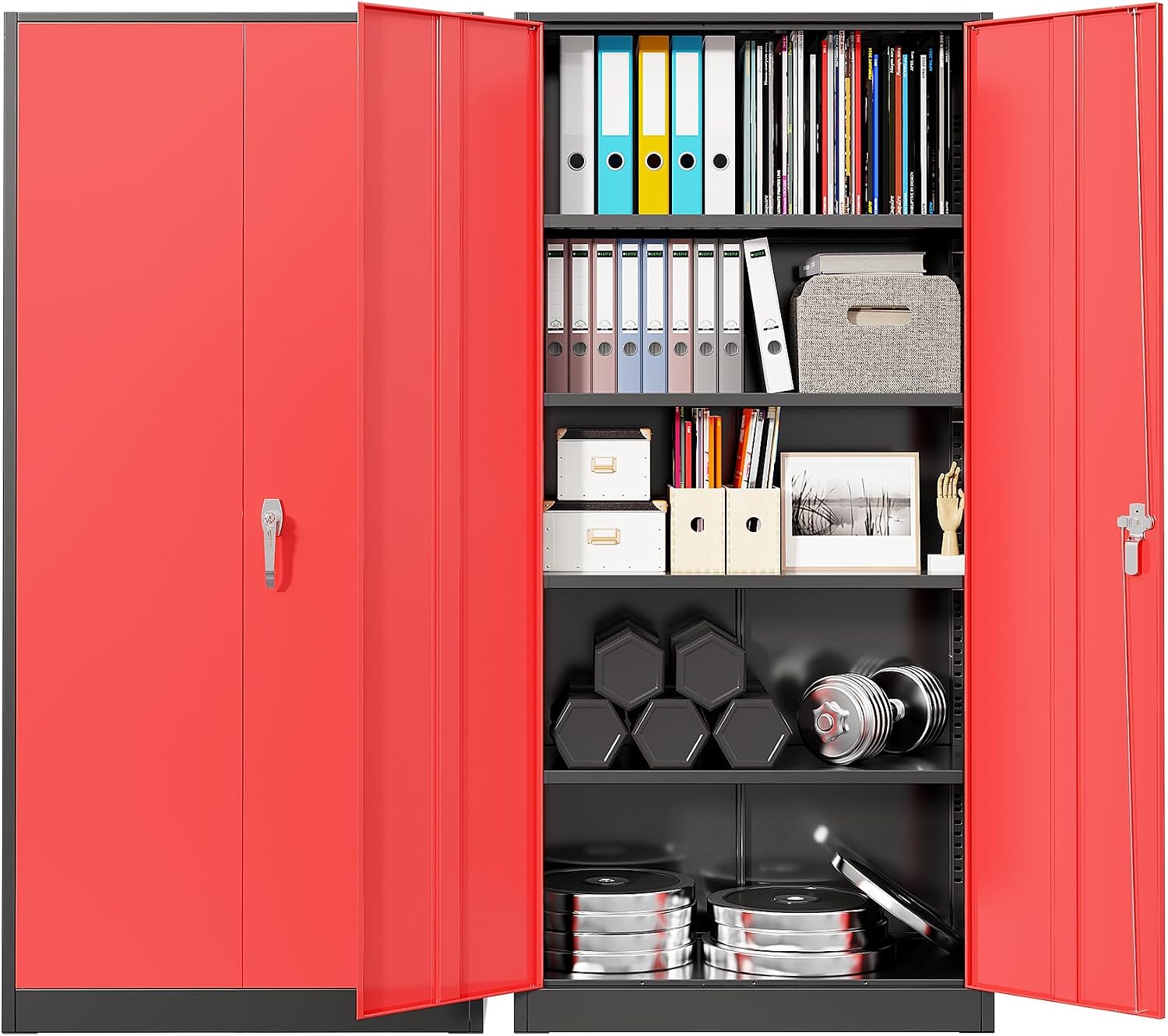 Home Office Organization - 헤비 듀티 메탈 차고 보관 캐비닛,