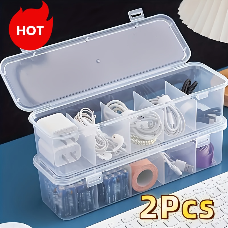 Home Office Organization - 2Pcs 대형 케이블 관리 상자(뚜껑 포함)