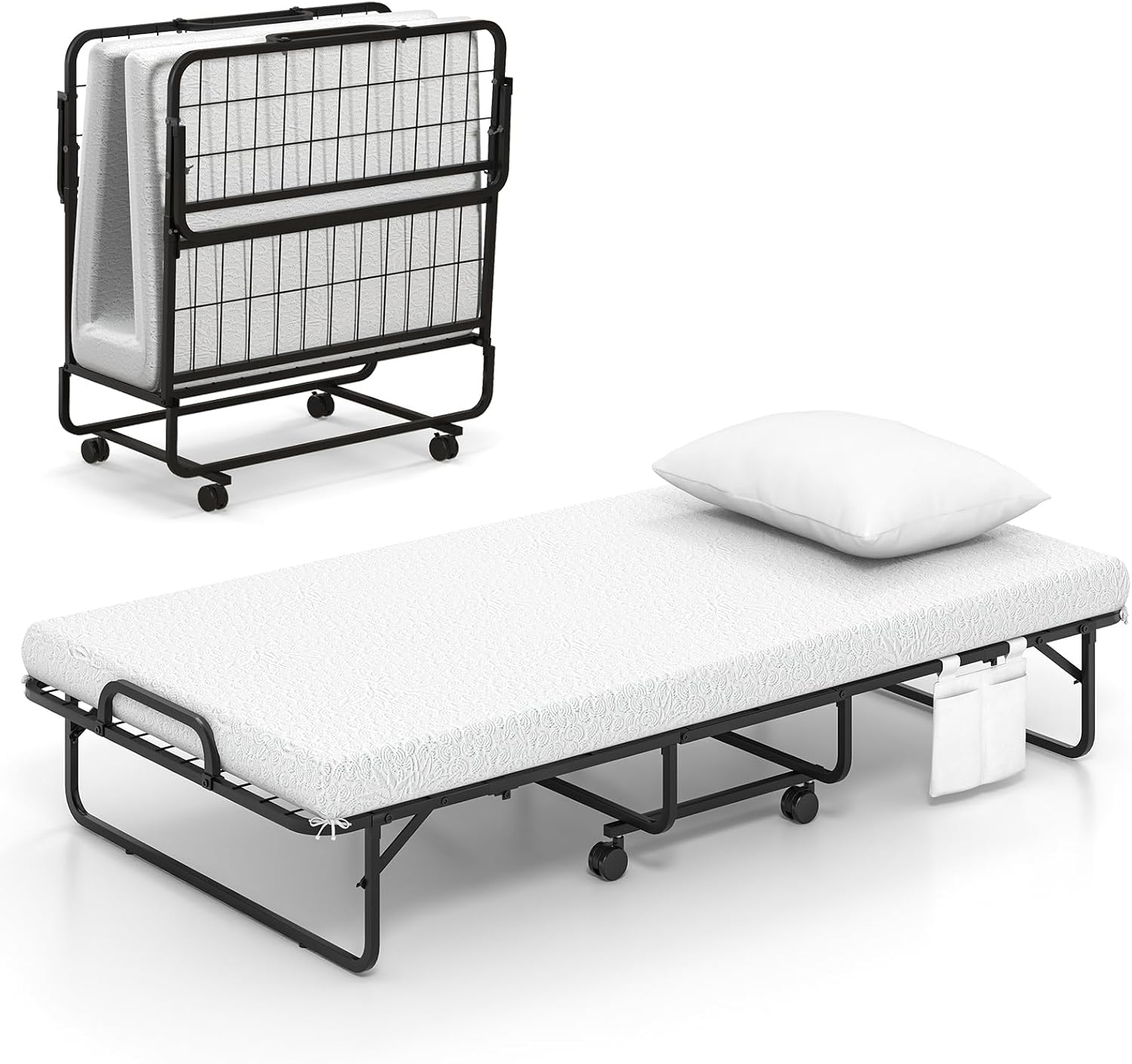 75인치 접이식 침대, 매트리스와 베개 포함, 트윈 사 - Home Office Guest Room 리뷰 및 가격