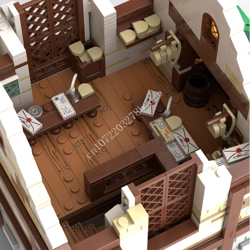 1688 PCS 중세 세금 사무소 빌딩 블록 마을 정부 - Home Office Tax 리뷰 및 가격