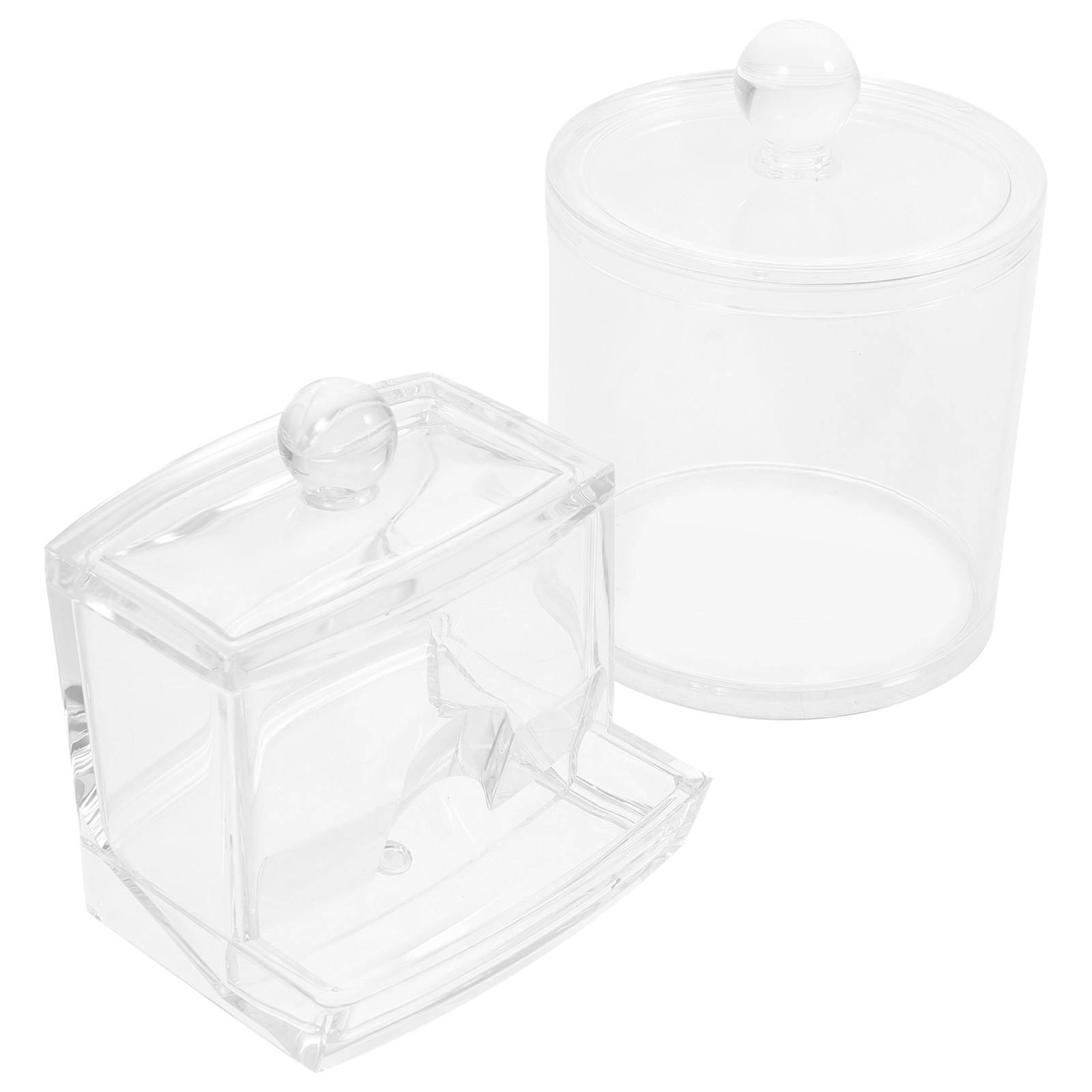 2Pcs 견고한 아크릴 면봉 홀더 상자(화장품 면봉 메 - Home Office Organization 리뷰 및 가격