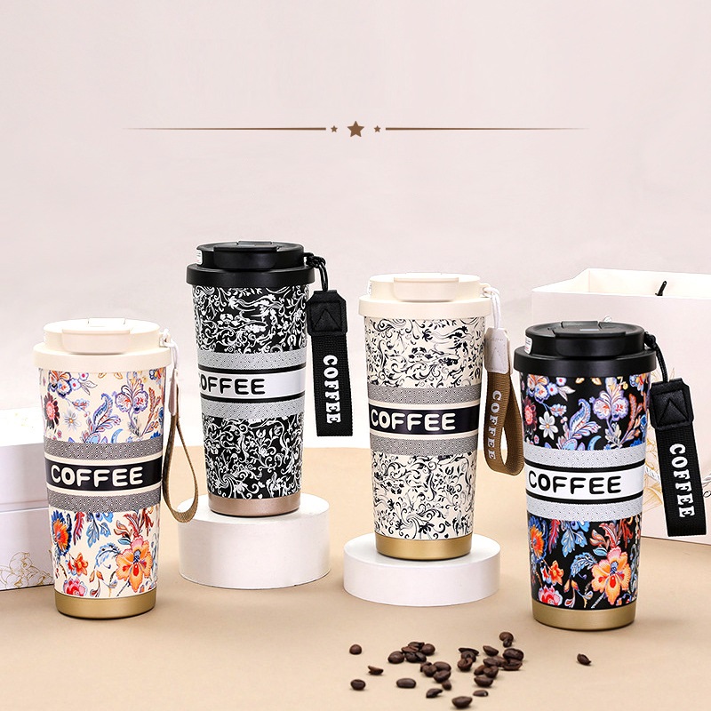 강철 진공 밀짚 커피 컵 500ml 이중 벽 아이스 쿨 - Home Office Hours 리뷰 및 가격