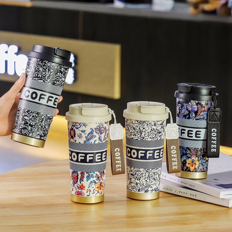 강철 진공 밀짚 커피 컵 500ml 이중 벽 아이스 쿨 - Home Office Hours 리뷰 및 가격