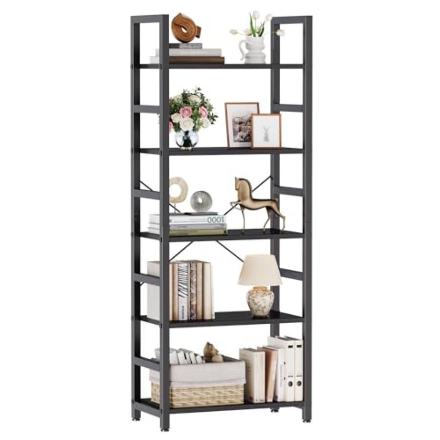 5단 책장, 모던한 높이의 책장, 거실, 침실, 홈 오 - Home Office Bookshelves 리뷰 및 가격