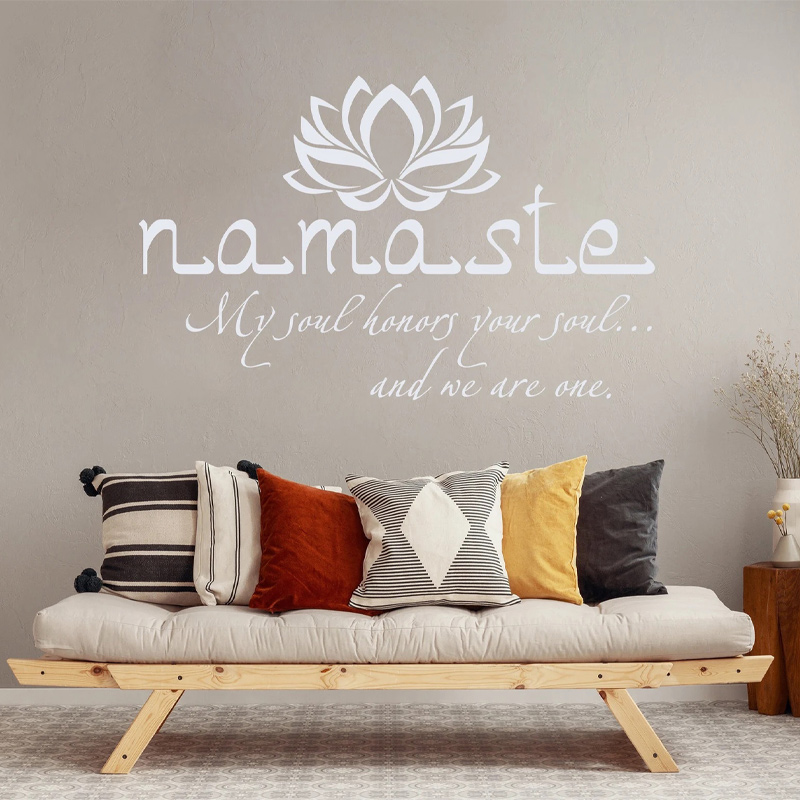 Namaste Quotes 벽 스티커, 비닐 홈 데코, - Home Office Yoga Room 리뷰 및 가격