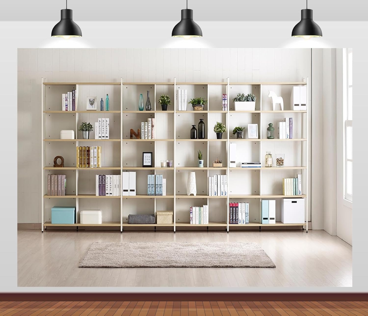책장 사진 배경 현대적인 방 인테리어 흰색 책장 홈 오 - Home Office Zoom Background Free 리뷰 및 가격