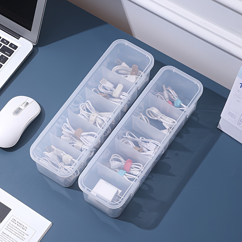 2Pcs 대형 케이블 관리 상자(뚜껑 포함) 5개 칸막 - Home Office Organization 리뷰 및 가격