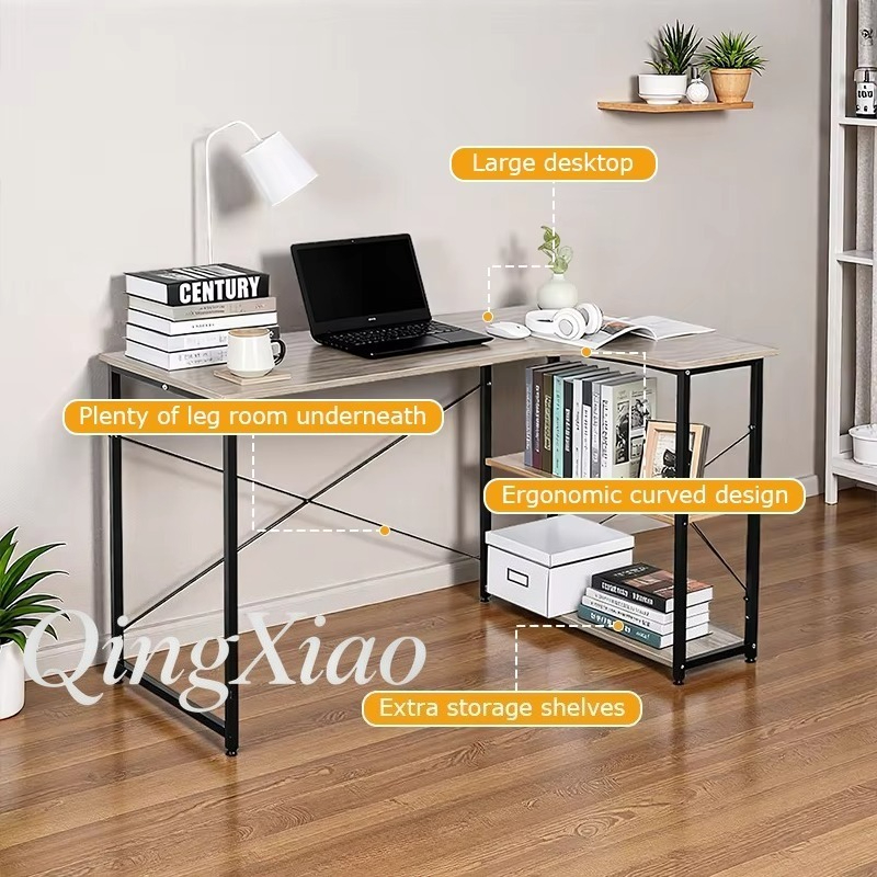 L자형 코너 책상, 책장이 통합된 벽걸이 테이블 캐비닛 - Home Office Bookshelves 리뷰 및 가격
