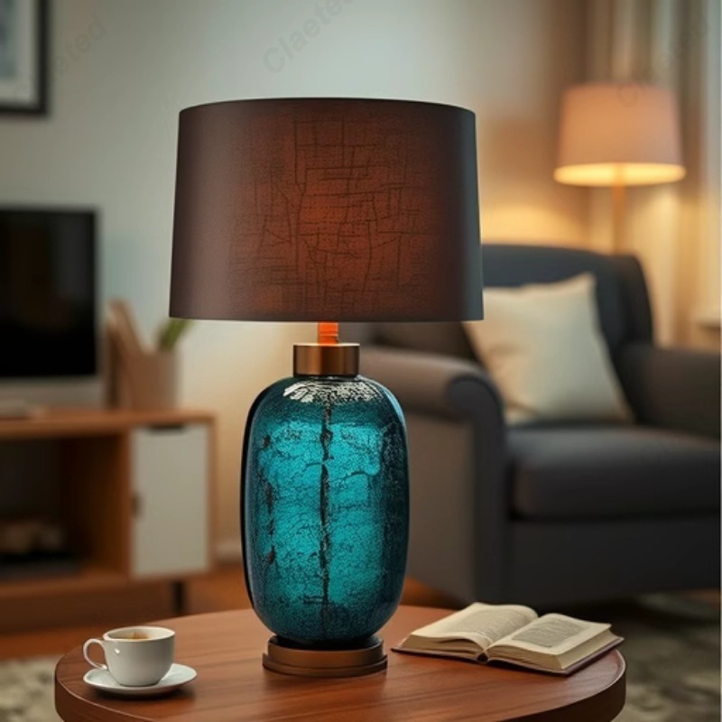 현대 미니멀리스트 LED 유럽 유리 테이블 램프 호텔  - Home Office Guest Room 리뷰 및 가격