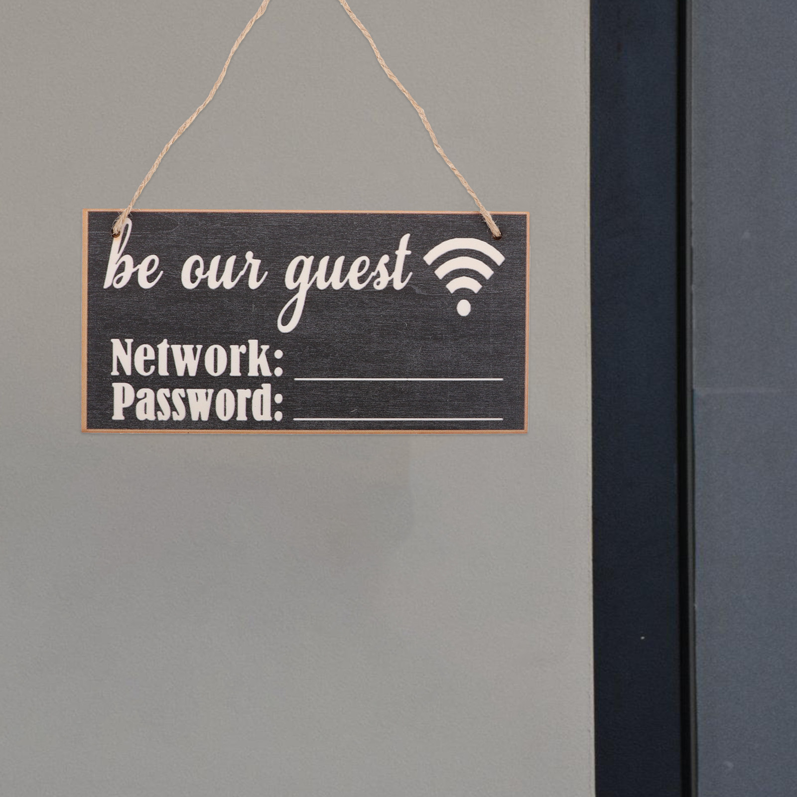 2Pcs 나무 WiFi 비밀번호 표지판 홈 칠판 스타일 - Home Office Guest Room 리뷰 및 가격