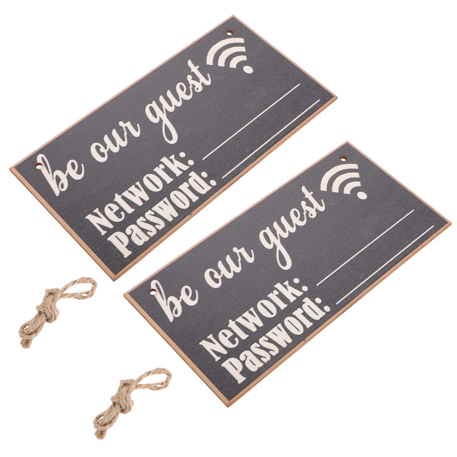2Pcs 나무 WiFi 비밀번호 표지판 홈 칠판 스타일 - Home Office Guest Room 리뷰 및 가격