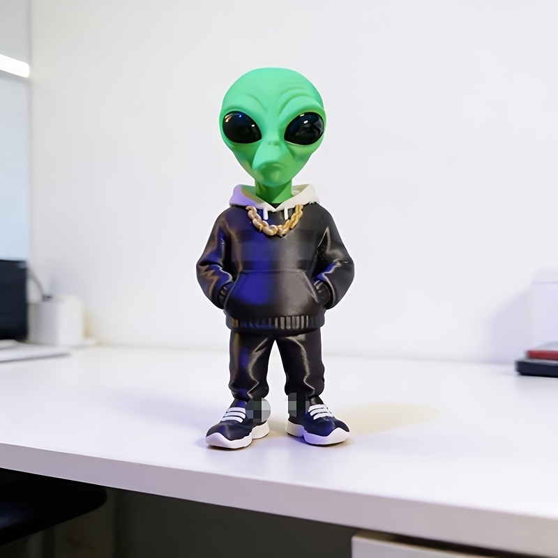 1개의 포켓 디자인의 녹색 외계인 피규어, 3D 프린팅 - Home Office Bookshelves 리뷰 및 가격